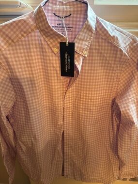 Vineyard Vines Light Pink Gingham Button-Down Shirt